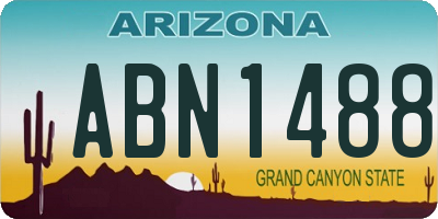 AZ license plate ABN1488