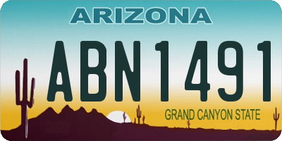 AZ license plate ABN1491