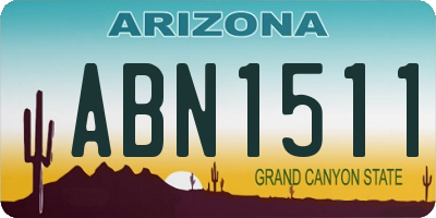AZ license plate ABN1511