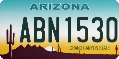 AZ license plate ABN1530
