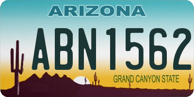 AZ license plate ABN1562