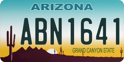 AZ license plate ABN1641