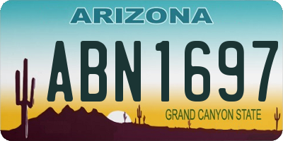 AZ license plate ABN1697
