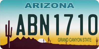 AZ license plate ABN1710