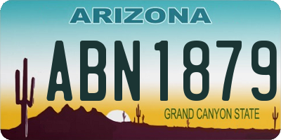 AZ license plate ABN1879