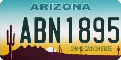 AZ license plate ABN1895