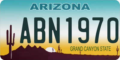 AZ license plate ABN1970