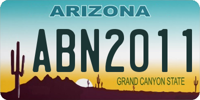 AZ license plate ABN2011
