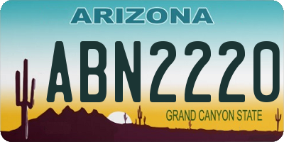 AZ license plate ABN2220