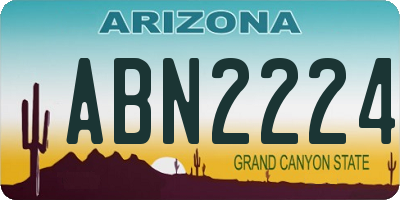 AZ license plate ABN2224