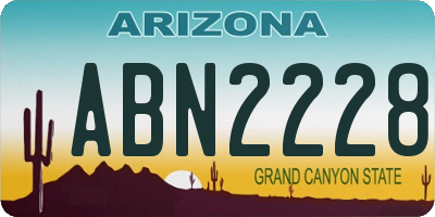 AZ license plate ABN2228