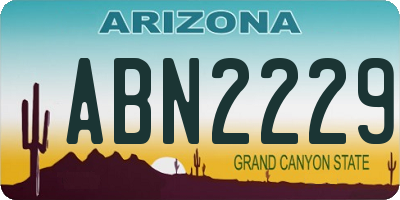 AZ license plate ABN2229
