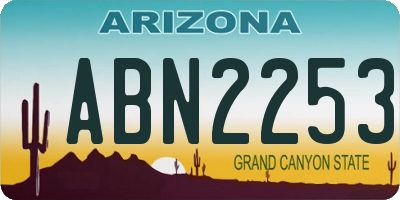 AZ license plate ABN2253