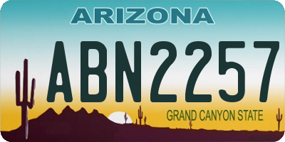 AZ license plate ABN2257
