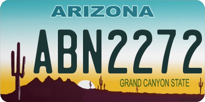 AZ license plate ABN2272