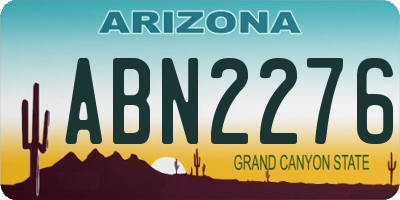 AZ license plate ABN2276