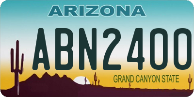 AZ license plate ABN2400