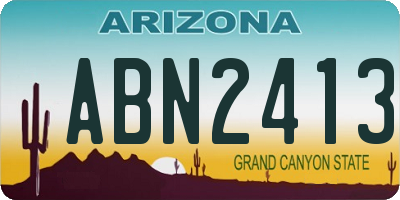 AZ license plate ABN2413