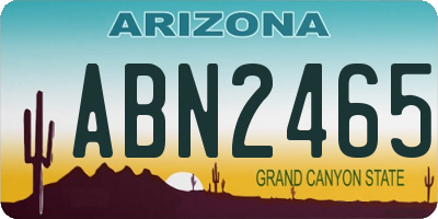 AZ license plate ABN2465