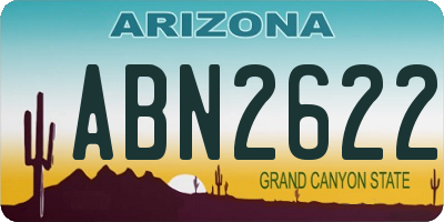 AZ license plate ABN2622