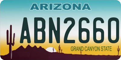 AZ license plate ABN2660