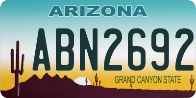 AZ license plate ABN2692
