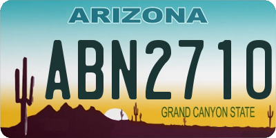 AZ license plate ABN2710