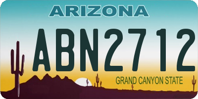 AZ license plate ABN2712