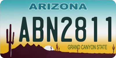 AZ license plate ABN2811