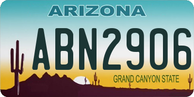 AZ license plate ABN2906