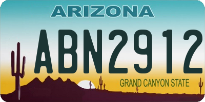 AZ license plate ABN2912