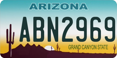 AZ license plate ABN2969