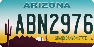 AZ license plate ABN2976