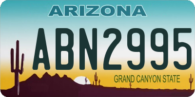 AZ license plate ABN2995