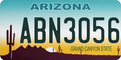 AZ license plate ABN3056