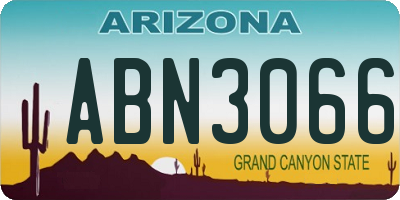 AZ license plate ABN3066