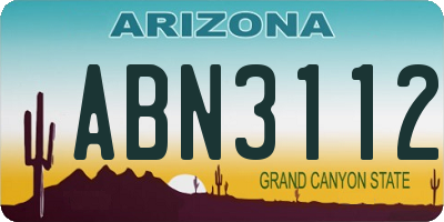 AZ license plate ABN3112