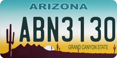 AZ license plate ABN3130