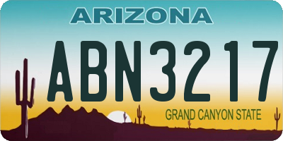 AZ license plate ABN3217