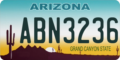 AZ license plate ABN3236
