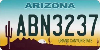 AZ license plate ABN3237