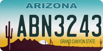 AZ license plate ABN3243