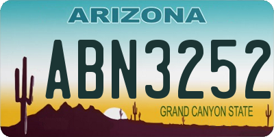 AZ license plate ABN3252