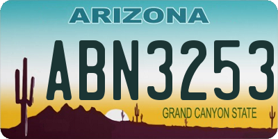 AZ license plate ABN3253