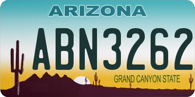 AZ license plate ABN3262