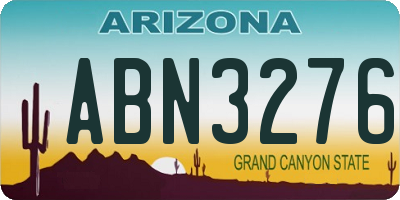 AZ license plate ABN3276