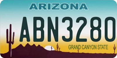 AZ license plate ABN3280