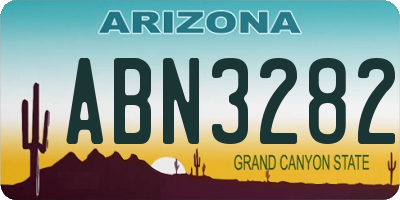 AZ license plate ABN3282