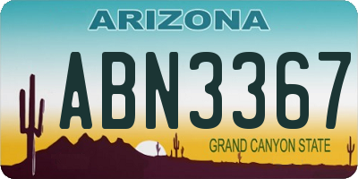 AZ license plate ABN3367