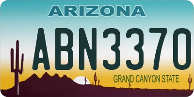 AZ license plate ABN3370